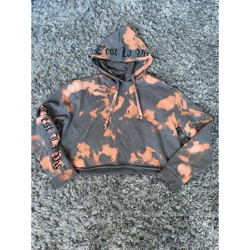 Cotton On Cropped Hoodie *Hand Bleached*